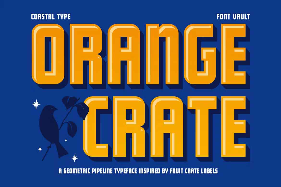 Пример шрифта Orange Crate Regular